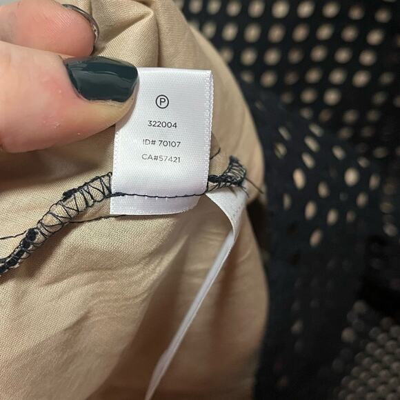 NWT LOFT Navy & Tan Eyelet Dress Size 0 - Picture 10 of 14